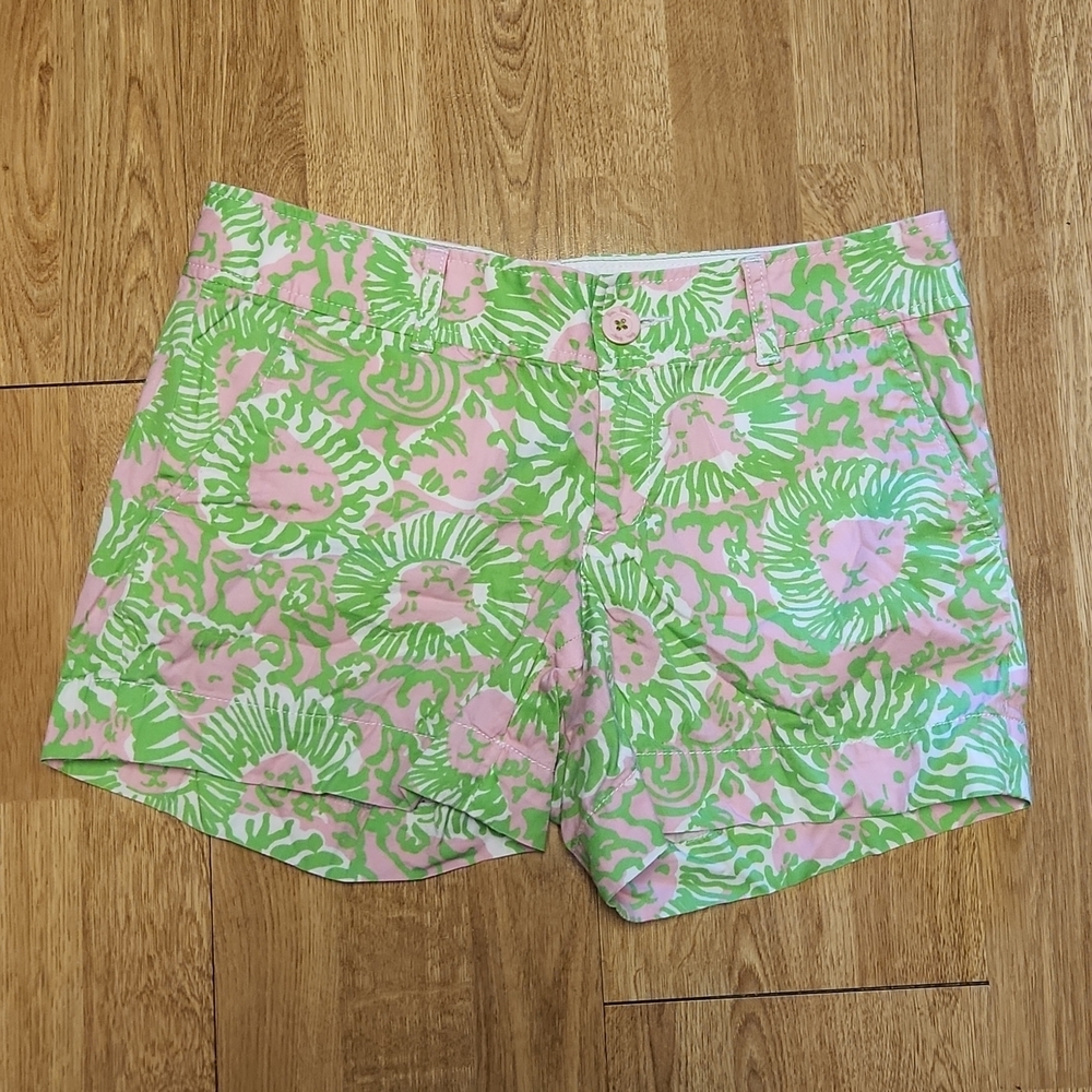 Lilly Pulitzer Callahan shorts sz 4 Sunnyside Cabana Preppy Pink